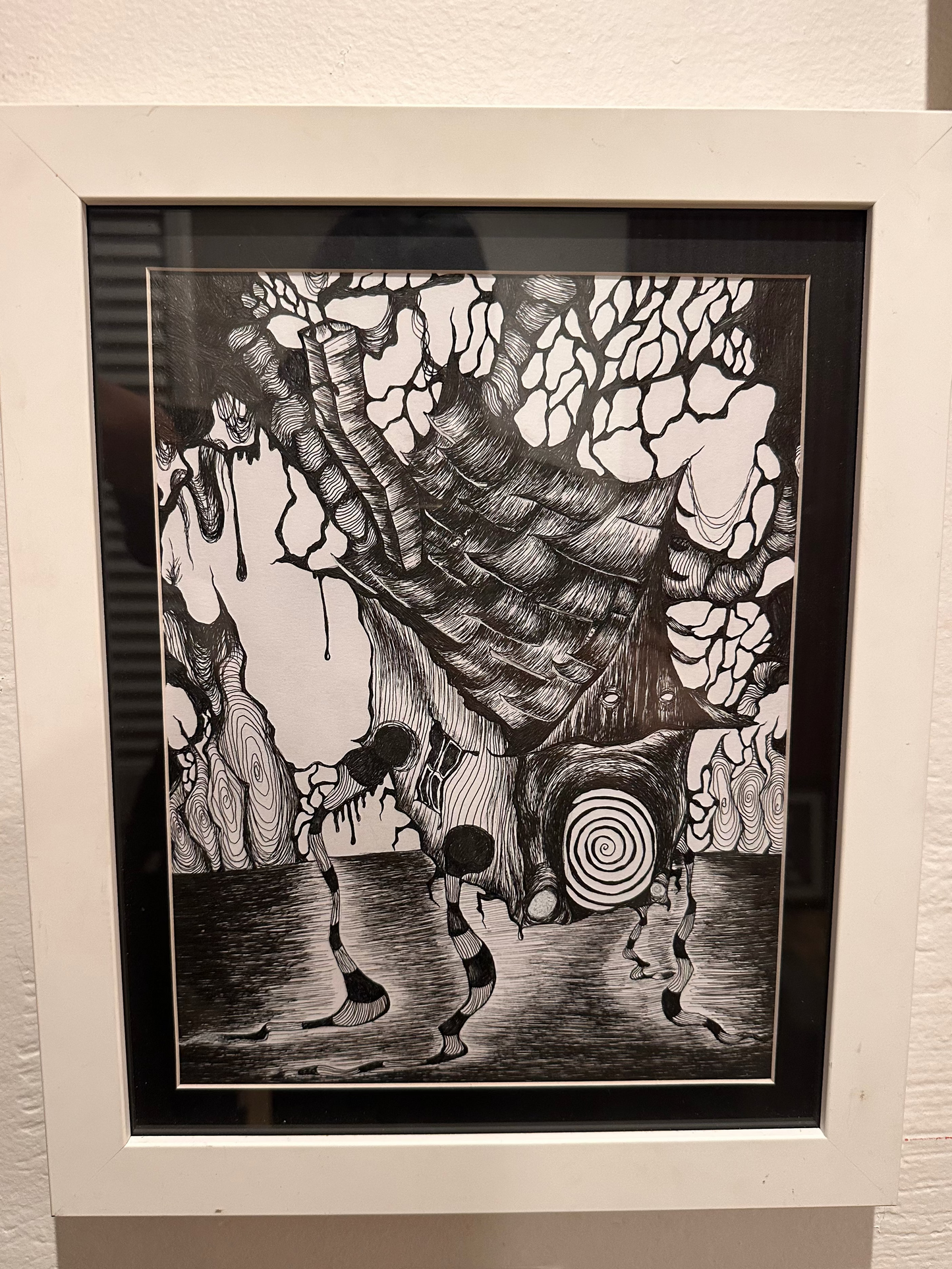NO ONES HOME - 13X16 - PEN AND INK ON BRISTOL PAPER