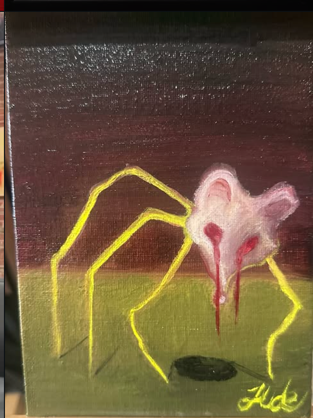 SPIDER MOUSE PAINTING 5X7 ACYRLIC PAINTING - JAZMIN JUDE - NIGHTHAUS
